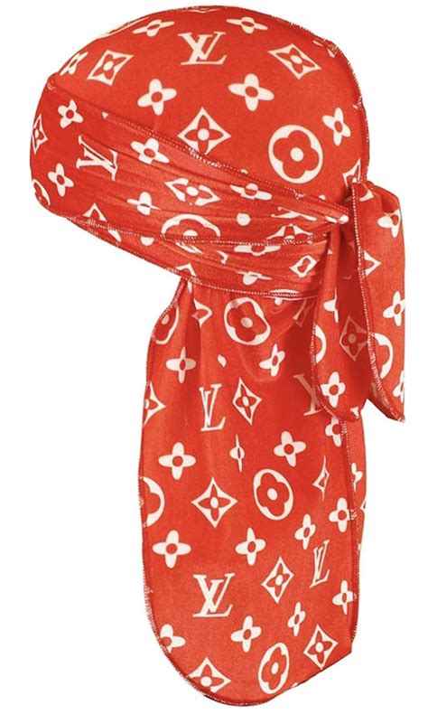 red Louis Vuitton supreme durag